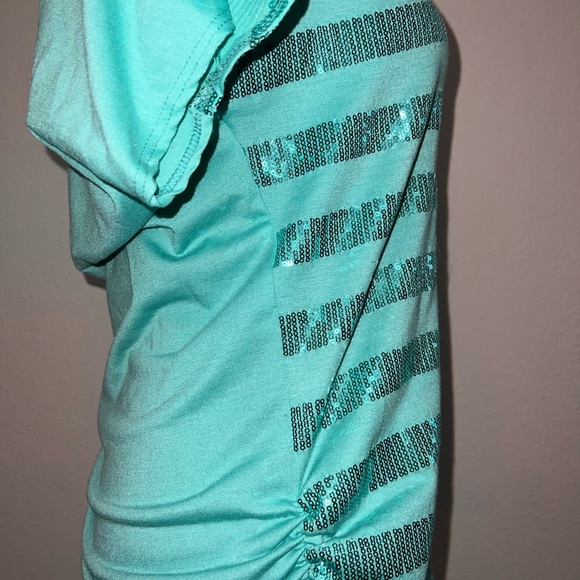 Mint Shirt with Sequins - Picture 2 of 4